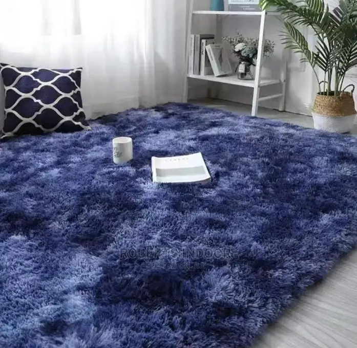 Navy Blue Soft Fluffy Carpet