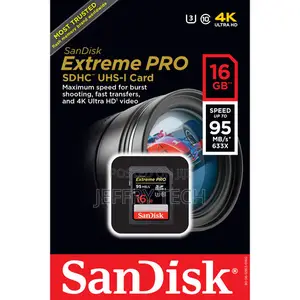 Sandisk 16GB Extreme PRO UHS-I SDHC Memory Card