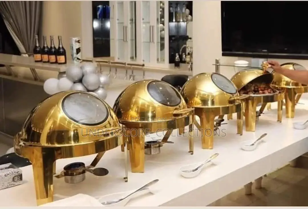 Classy Golden Round Roll Top Chaffing Dishes
Capacity, 6L