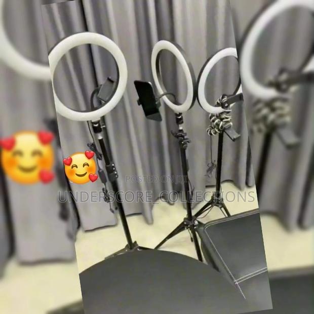 *26cm LED Selfie Ring Light With Tripod Phone Holder Clip* - thumbnail 3