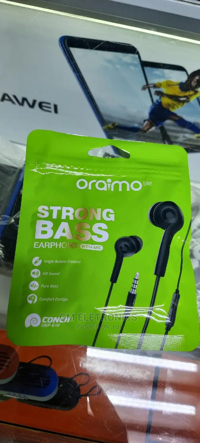 Oraimo OEP-E10 Conch Strong Earphones Wired With Mic.