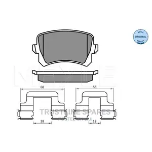 Audi A6,Q3,VW Passat,Tiguan,Rear Brake Pad-Meyle