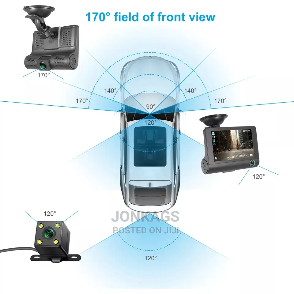 3 Cam Car DVR Camera