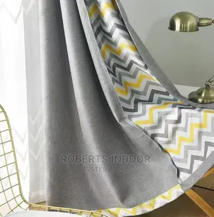 Printed Yellow Curtain