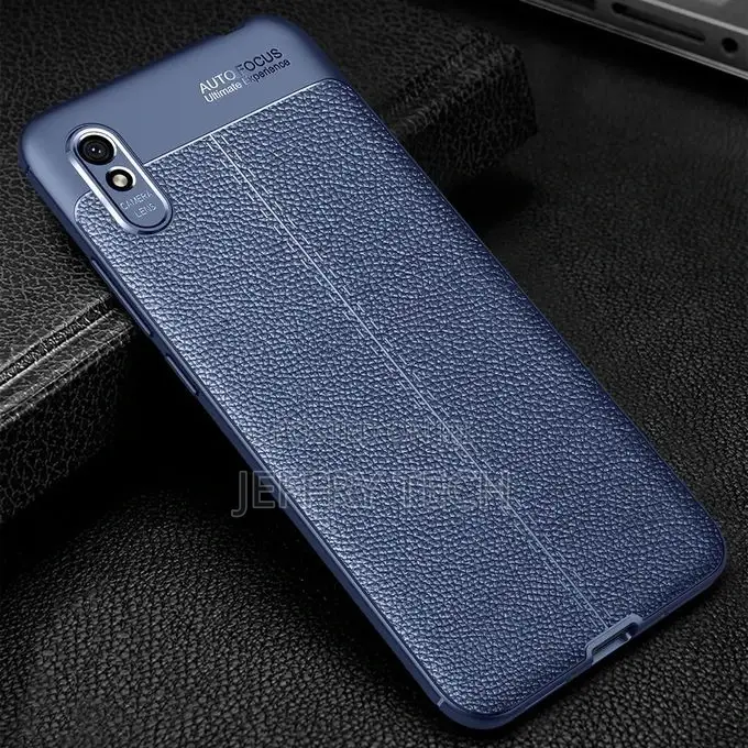 Redmi 9A Case, Litchi Skin Anti-Slip Resilient TPU Armor Ult