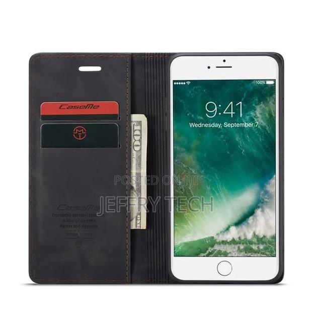 iPhone 7 Plus Flip Cover [Hard Leather Cover Case] - thumbnail 4
