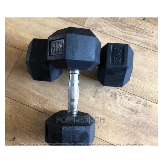 Brand New Hexagonal Dumbells.-15 Kg - main view