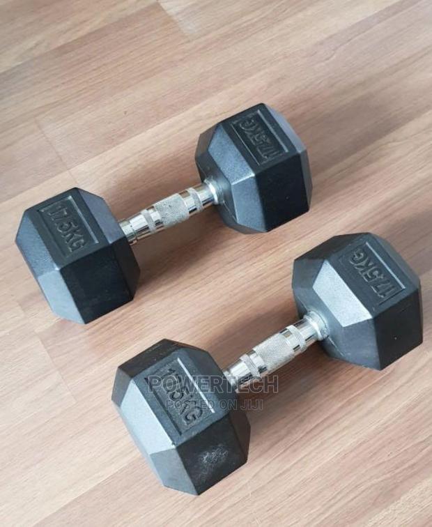 17.5 Kg- Hexagonal Dumbells! - main view