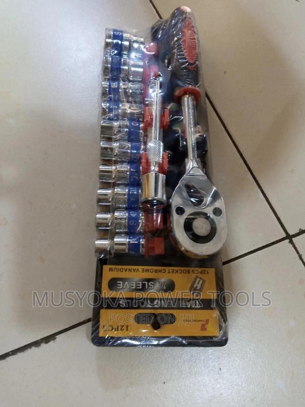 Mlg Tools 12 Pcs of Socket Ratchet Wrench 1/2 Sleeve Chrome - thumbnail 3