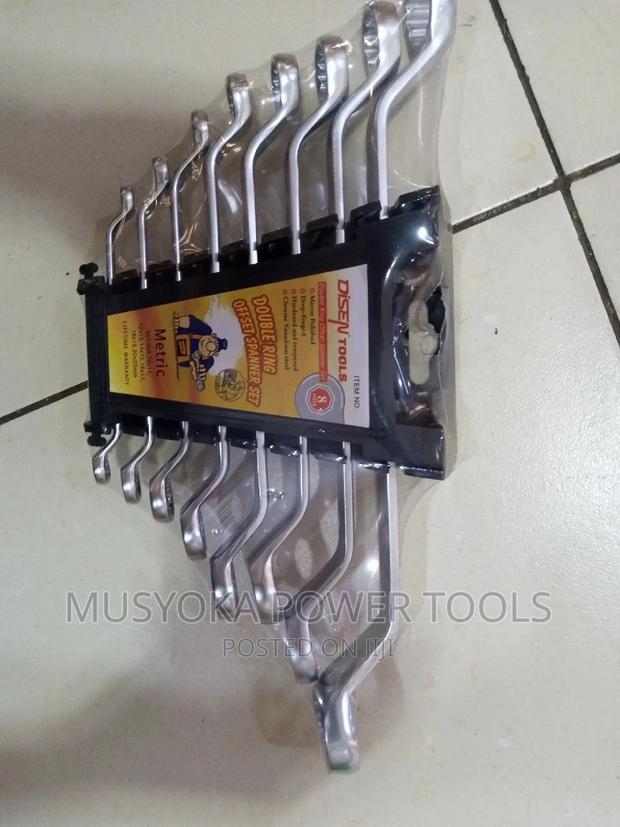 12PCS Double Offset Ring Spanner Wrench Set Disen Tools - thumbnail 2