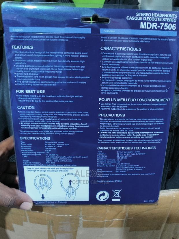 Professional Studio Headphones Sony MDR 7506 - thumbnail 3