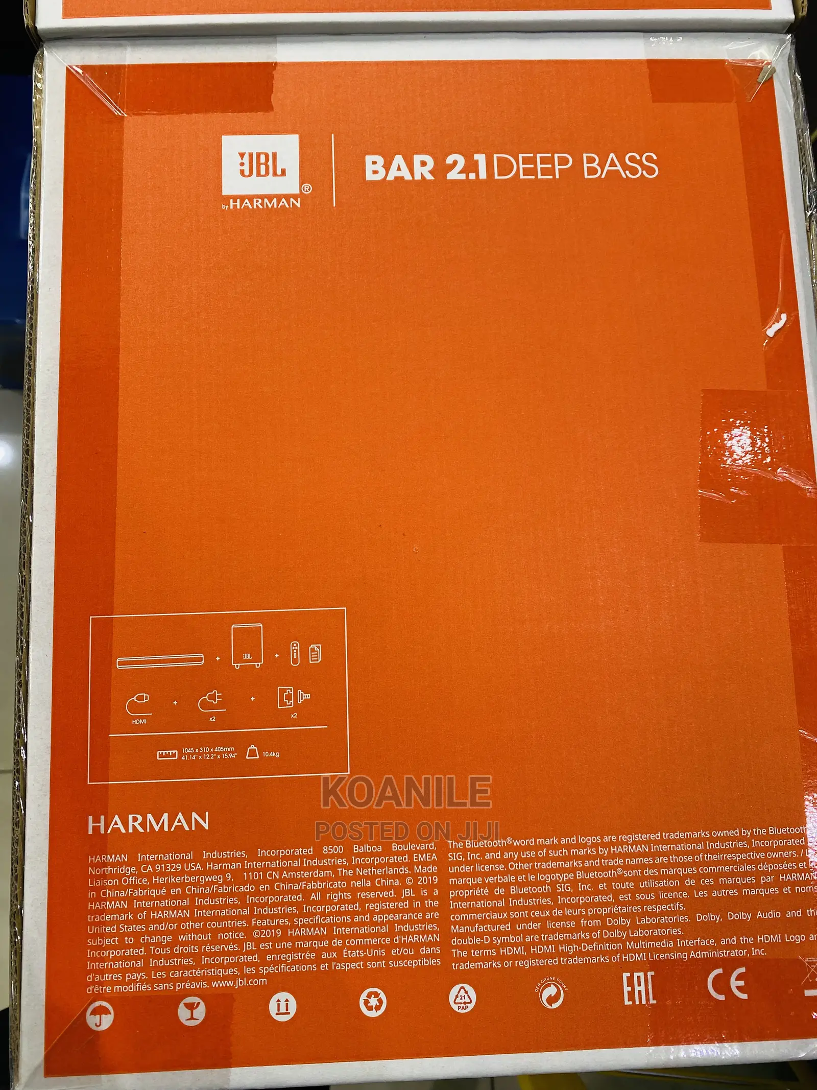 JBL Bar 2.1-channel Soundbar With Wireless Subwoofer