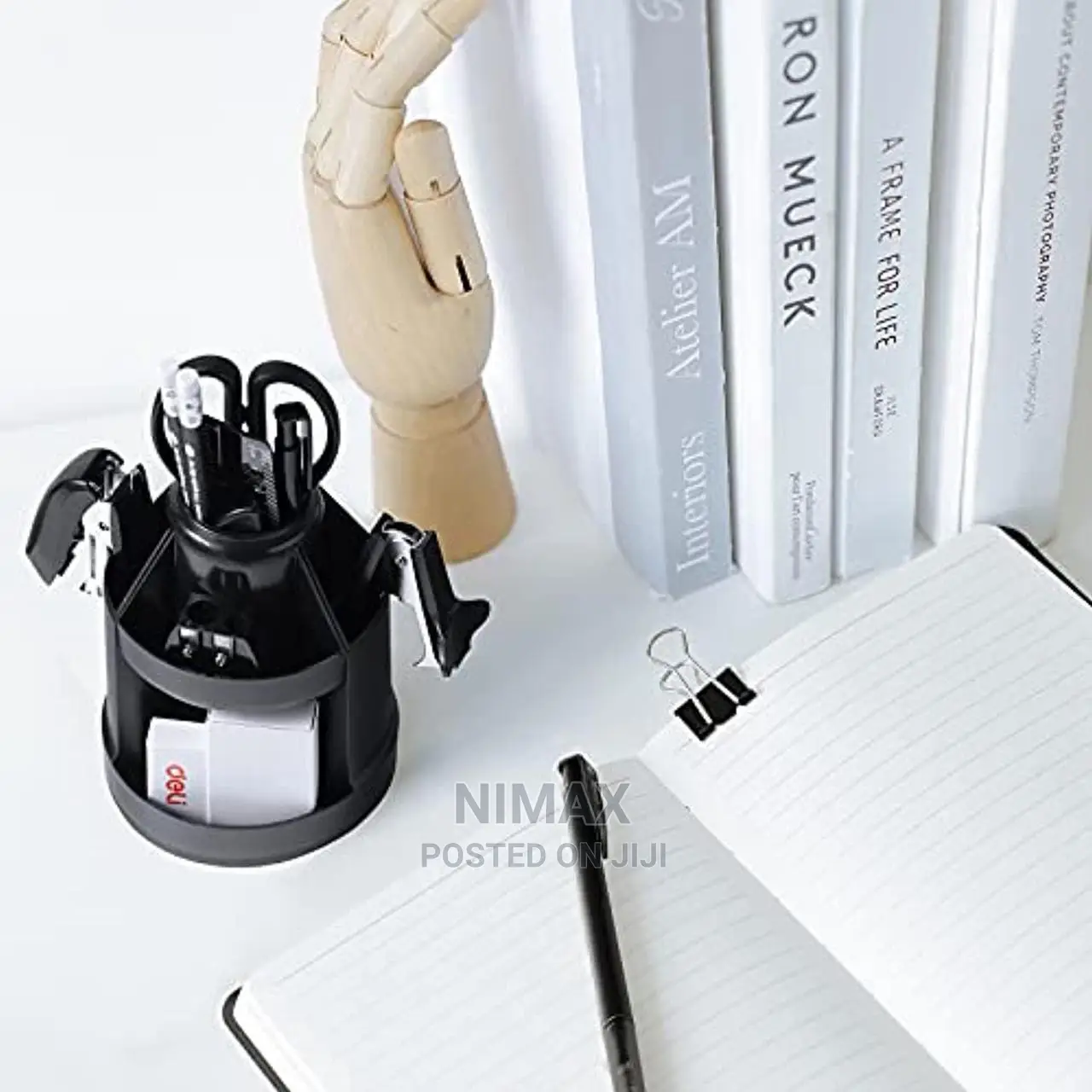 Desk Organizer Black With Rotation Stand