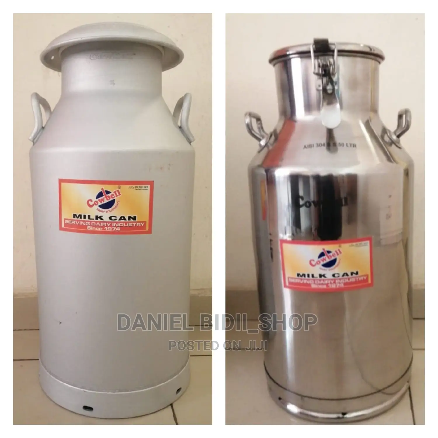 Cowbell Milk Can Aluminium 50ltrs