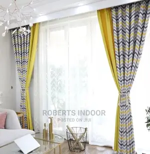Printed Yellow Curtain