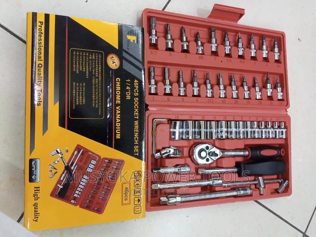 46 Pcs Tool Box Socket Wrench Set Chrome Vanadium - main view