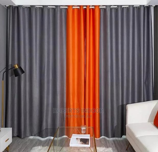 Orange and Grey House Curtain - main view