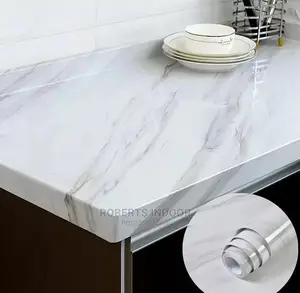 White Detailed Marble Contact Paper