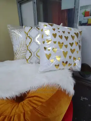 #White and Gold Throw Pillows