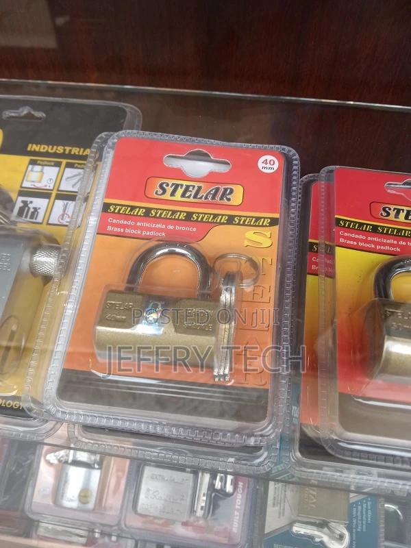 Stellar Stelar Cylindrical Padlock 40mm- Yellowish Gold