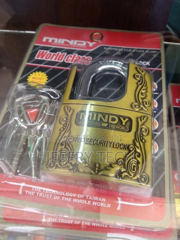 Mindy Secure Padlock Size - Large 70mm- Goldish Brown - main view