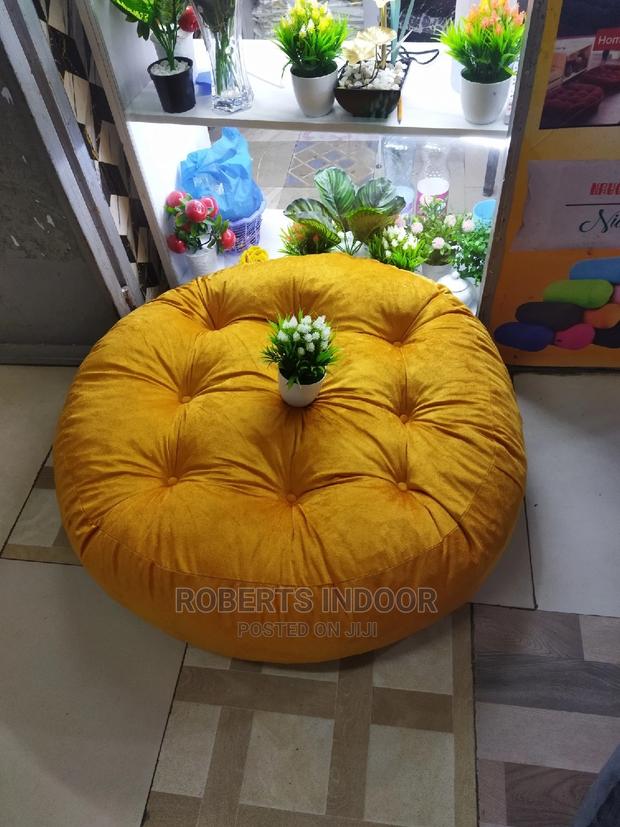 Mustard Yellow Elegant Floor Pillow - main view