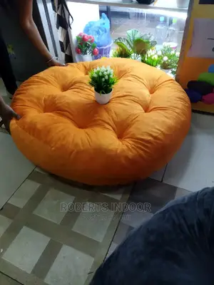 Orange Elegant Floor Pillow