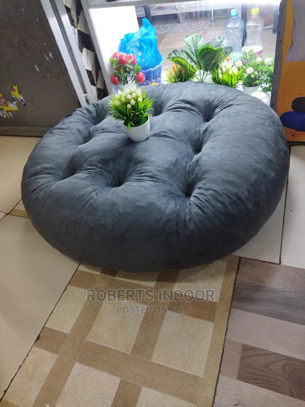 Grey Cozy Floor Pillow - main view