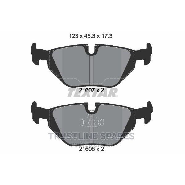 BMW E36,E46 - Textar, Rear Brake Pad Set. - thumbnail 2