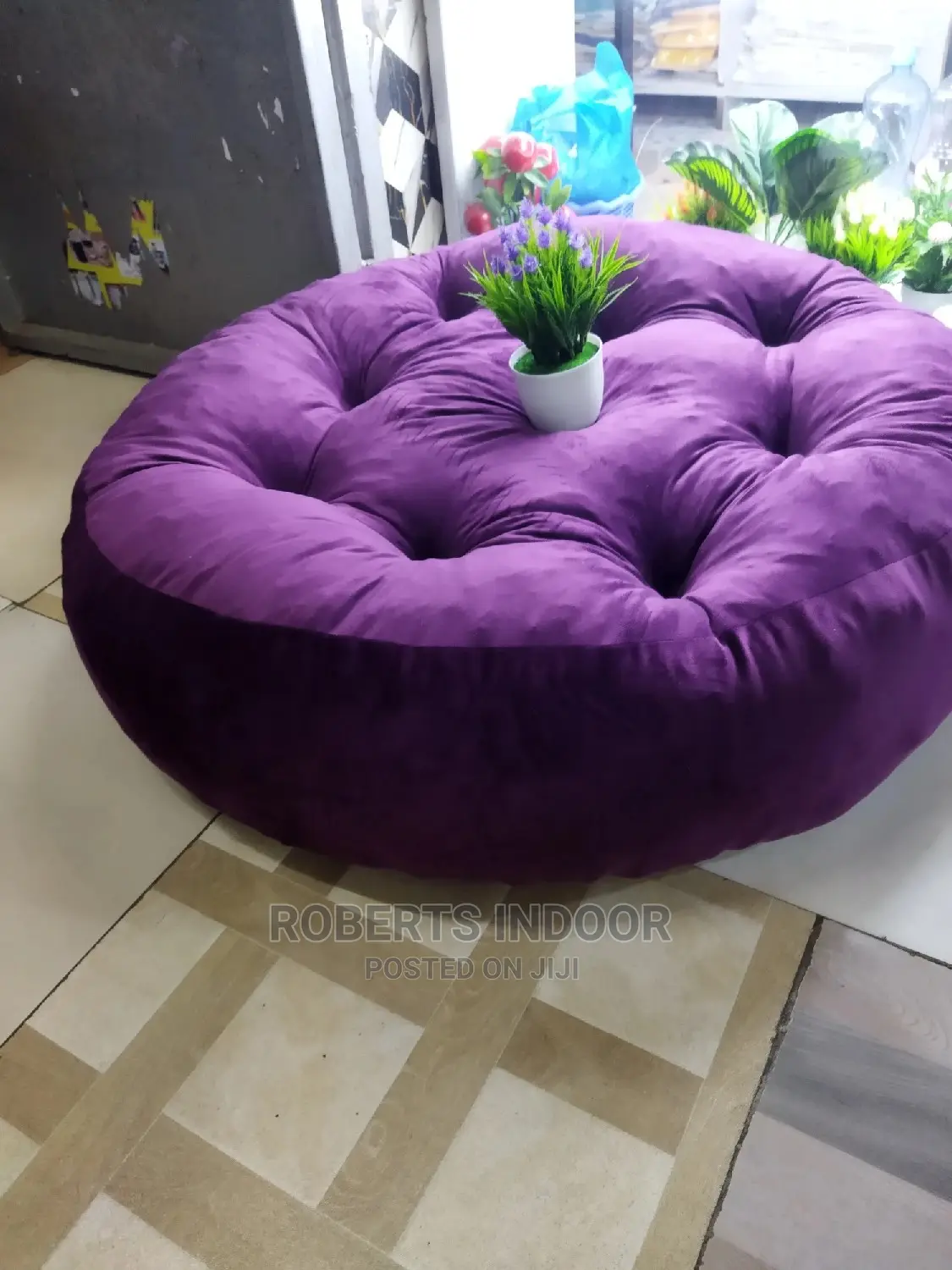 Purple Elegant Floor Pillow