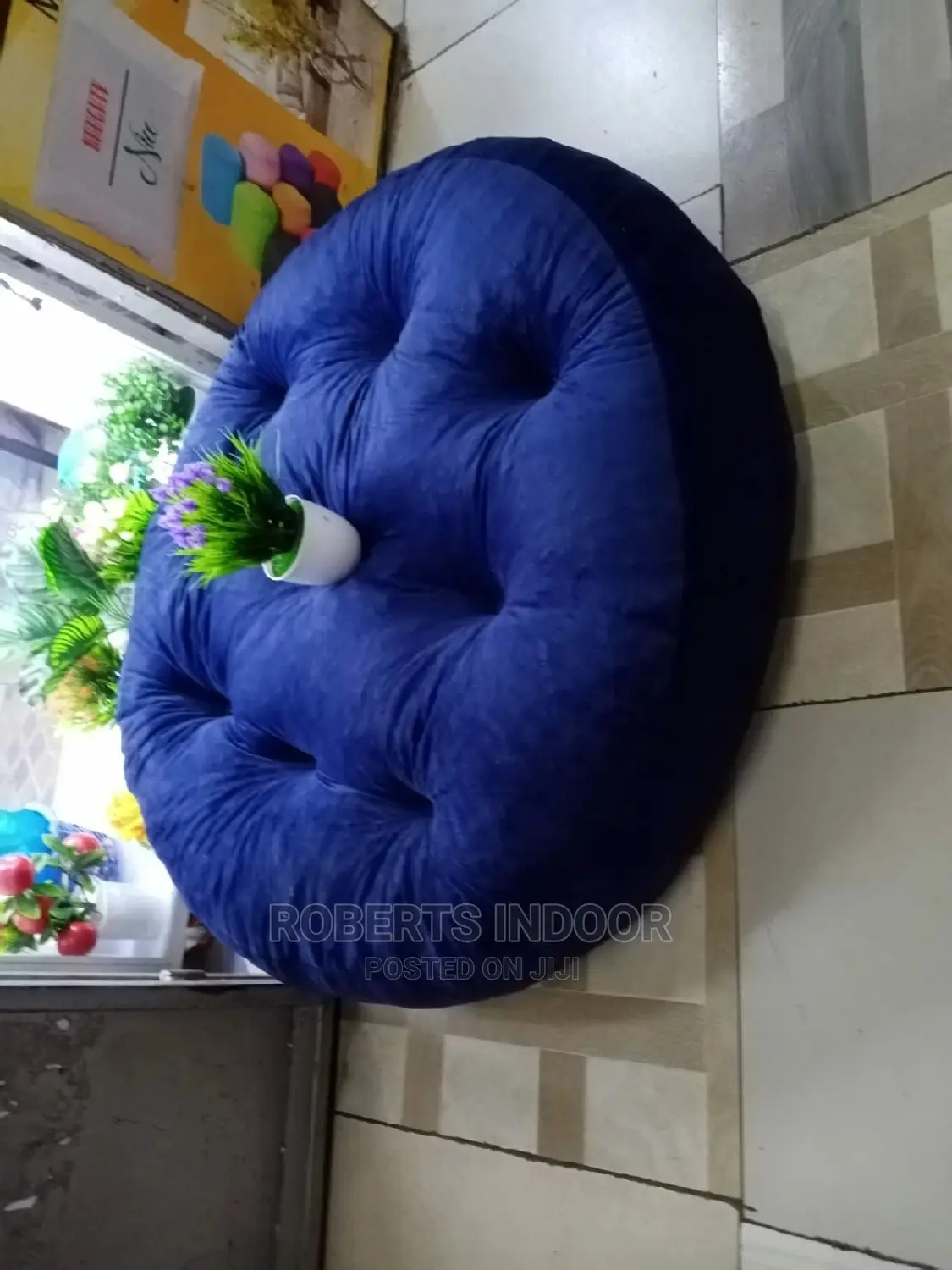 Navy Blue Floor Pillow