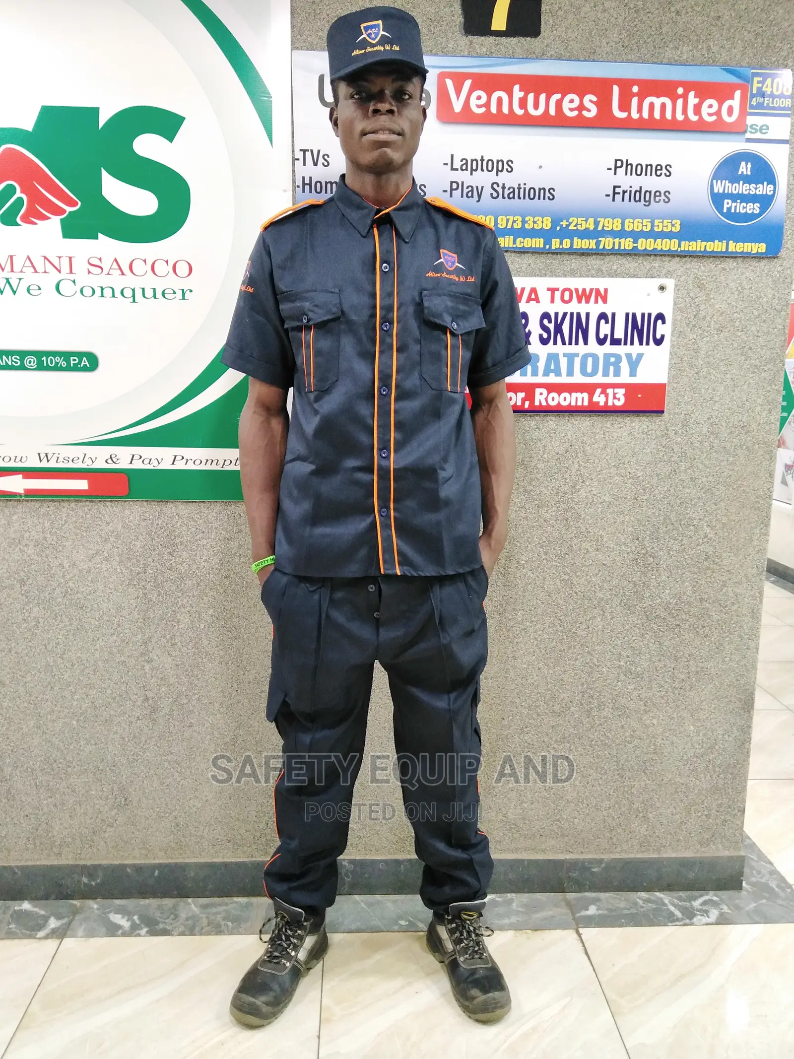 Security Guard Uniform/Navy Blue and Orange