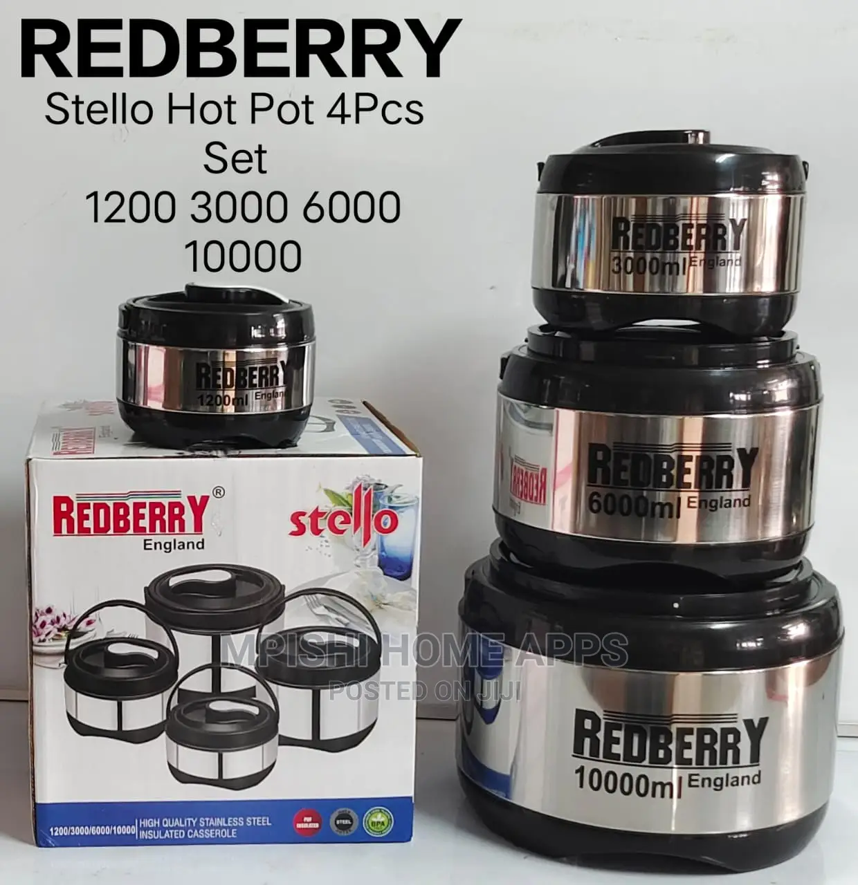 4pcs Redberry Stello Hot Pots