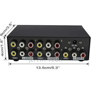 Rca Audio Video Splitter Rca for Cable Box 1x4 Port Splitter