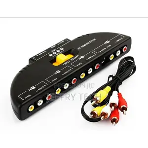 Rca Splitter With 4-Way Audio, Video RCA Switch Box + RCA Ca
