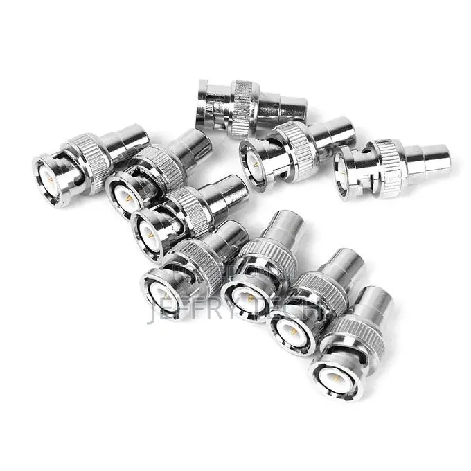 10pcs BNC Male to RCA Female Coax Coaxial Connector Adapter