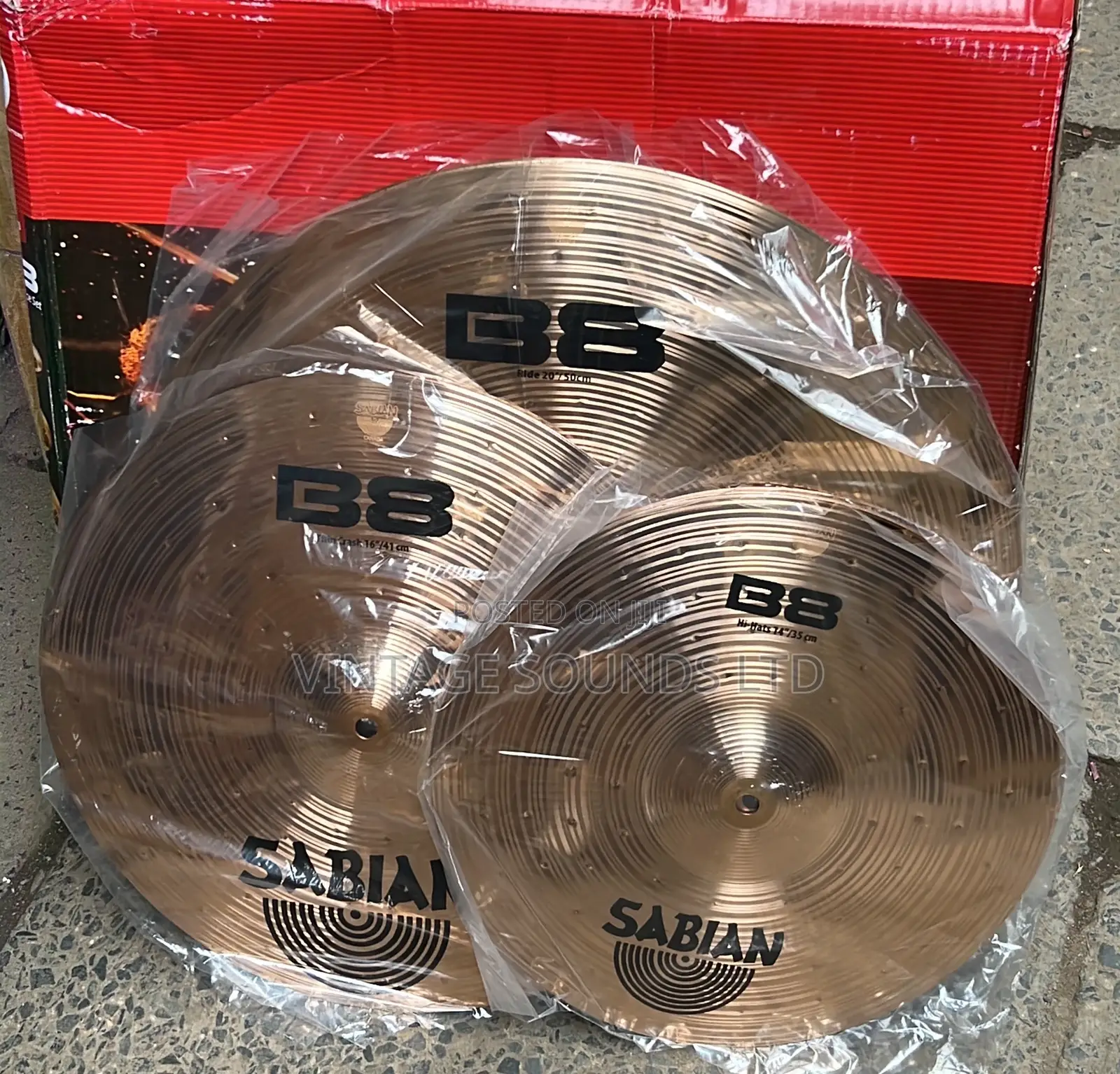 Sabian B8 4-Piece Drumset Cymbals Bundle.