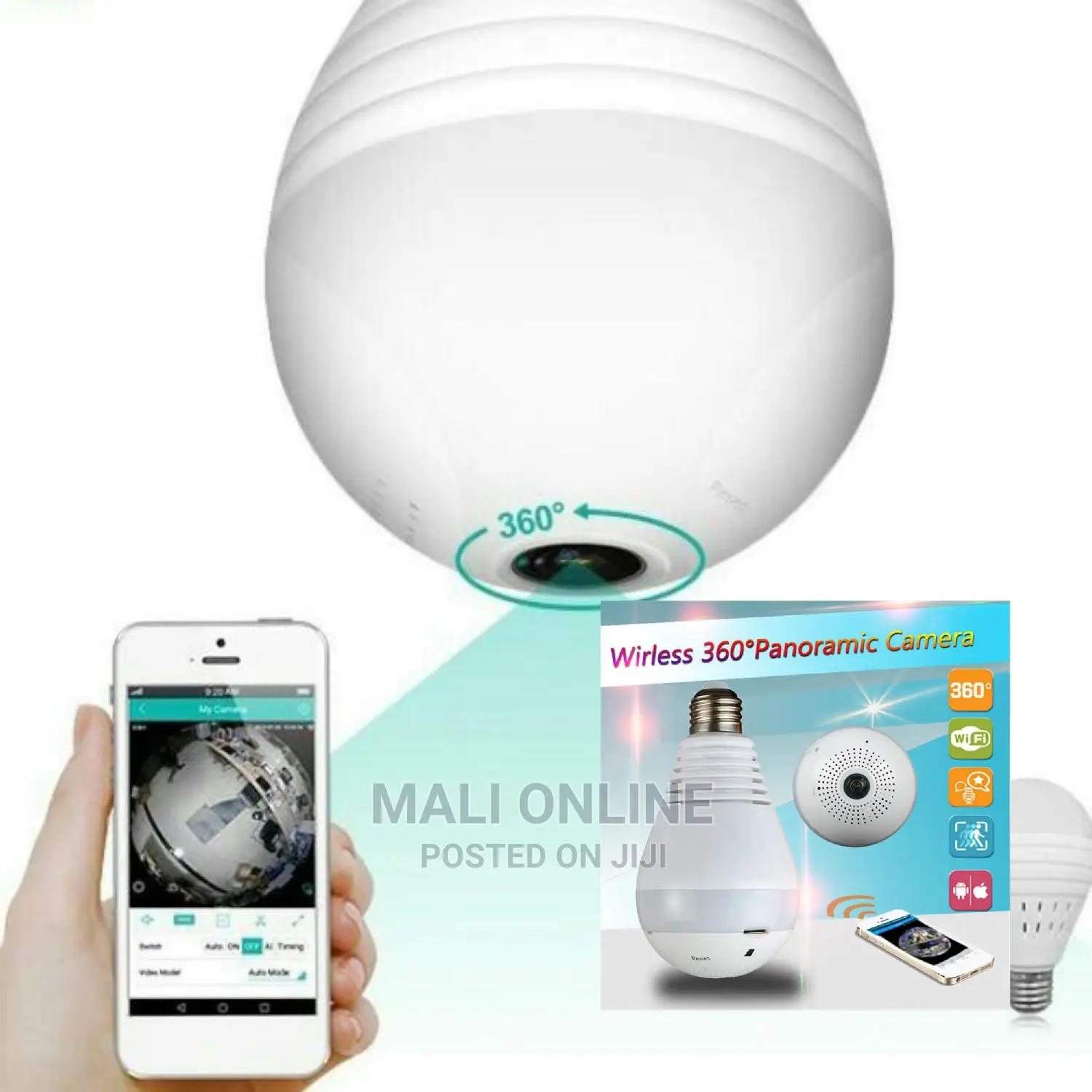 Cctv Camera Bulb 1080p Nanny Camera in Nairobi Central Security & Surveillance, Mali Online