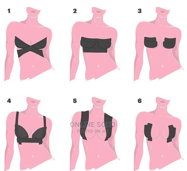 Invisible Breast Lift Strapless Backless Bra Push-Up Boob Tape Roll - thumbnail 4