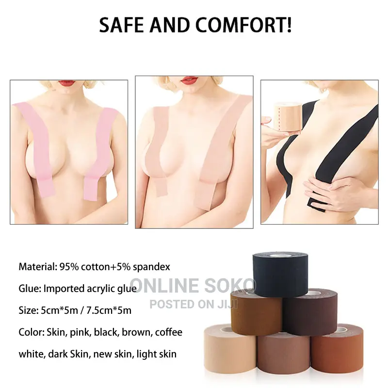 Invisible Breast Lift Strapless Backless Bra Push-Up Boob Tape Roll