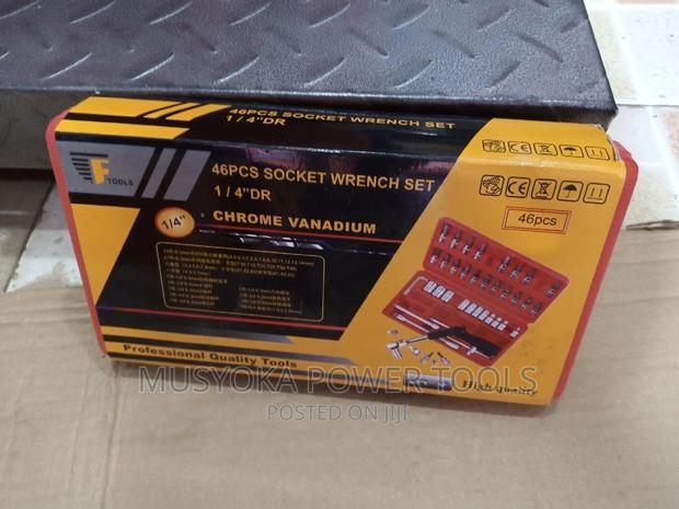 46pcs 1/4-Inch Socket Ratchet Wrench Combo Tools Kit Set - thumbnail 3