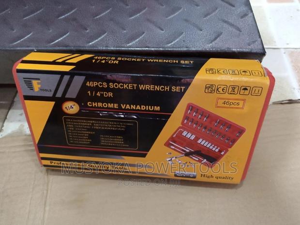 46pcs 1/4-Inch Socket Ratchet Wrench Combo Tools Kit Set - thumbnail 4
