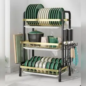 #3tier Carbon Steel Dish Rack