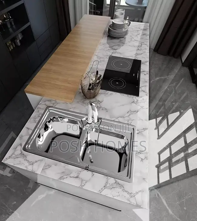 Marble Contact Paper for Kitchen Sink Area