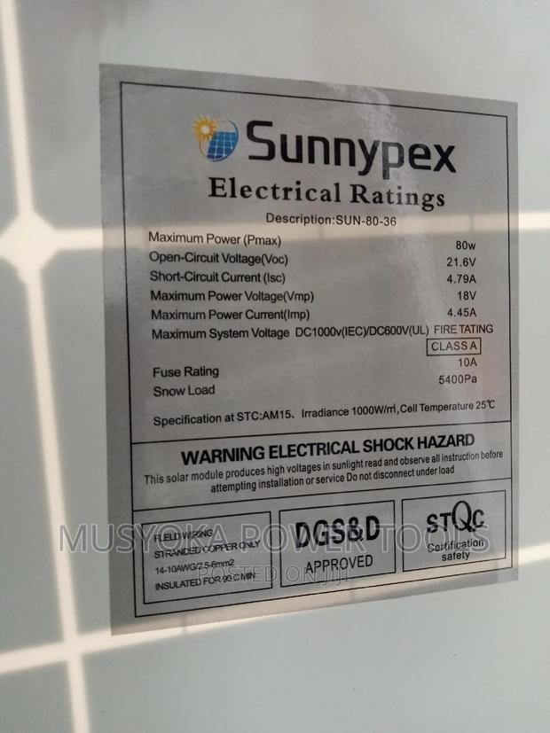 80 Watts Mono Crystalline Solar Panels - thumbnail 3