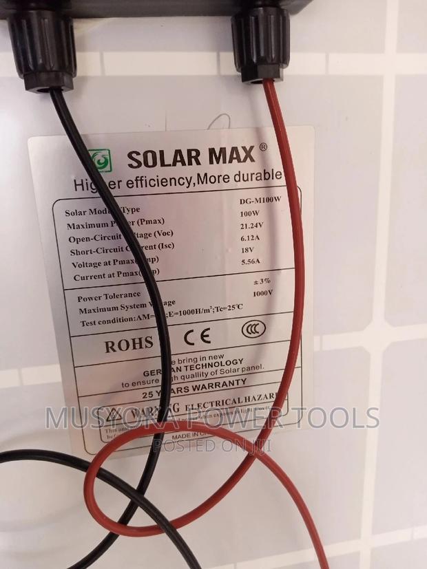Solar Panel 100W Mono Crystalline Solar Panel. - thumbnail 2