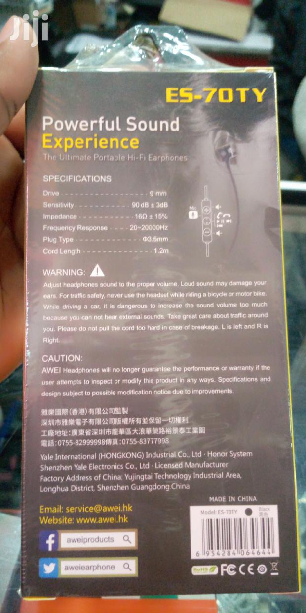 Awei ES- 70TY Hi-fi Earphone - thumbnail 3