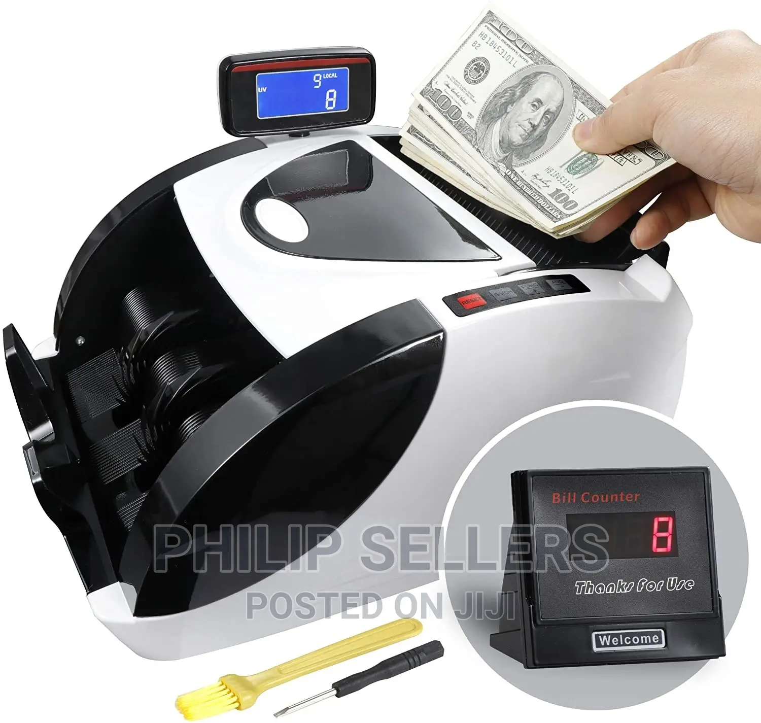 Money Counter, UV/MG Counterfeit Detection Money Counter, Fa