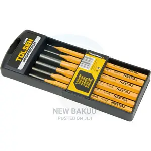 Tolsen Industrial 5pcs Powder Coated Punch Set (HRC56-62) 25