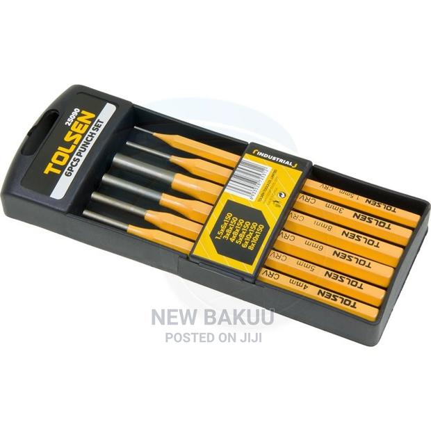 Tolsen Industrial 5pcs Powder Coated Punch Set (HRC56-62) 25
